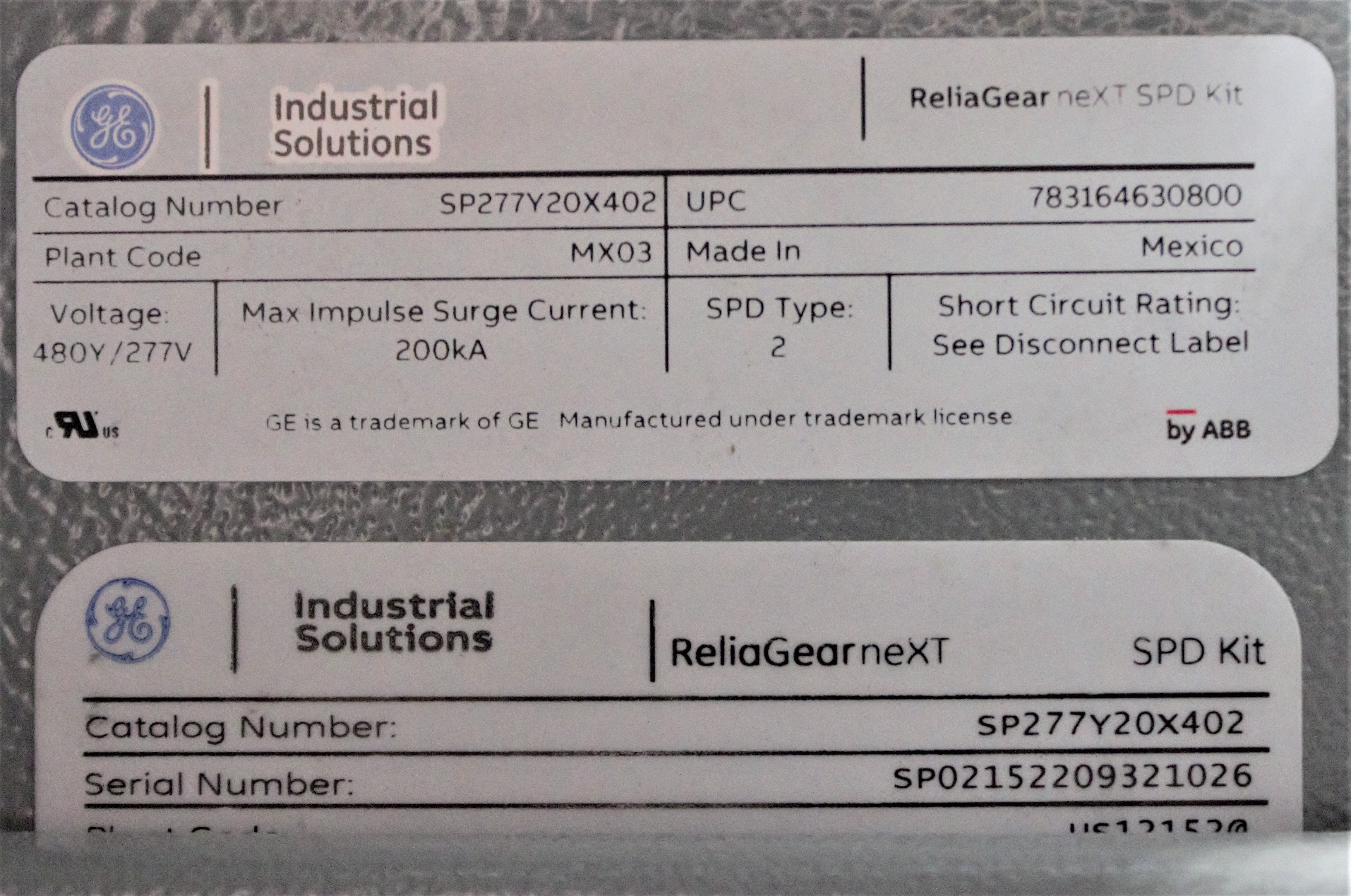 Equipamentos Diversos para Fábricas ABB Group ReliaGear neXT 600V. Sem Uso