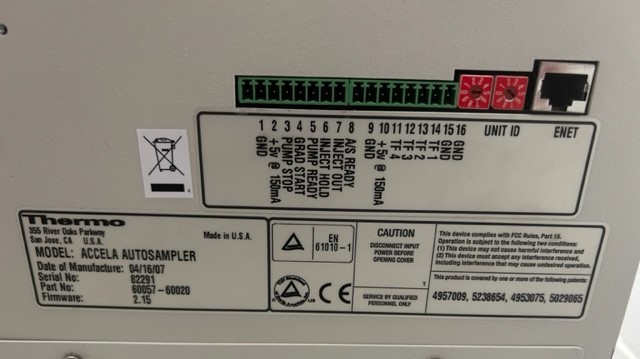 ThermoFisher Scientific Accela HPLC System with PDA Detector