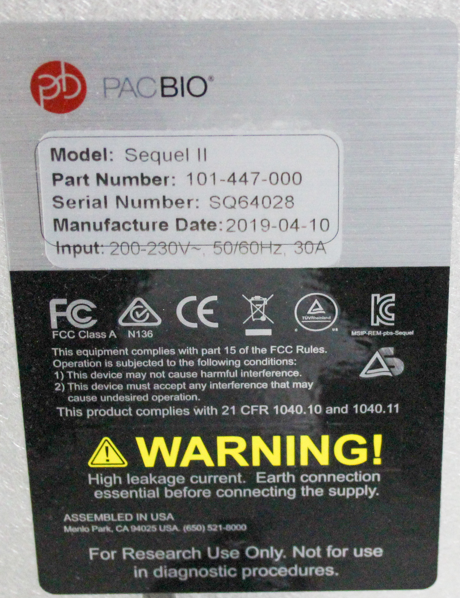 Sequenciador PacBio Sequel II