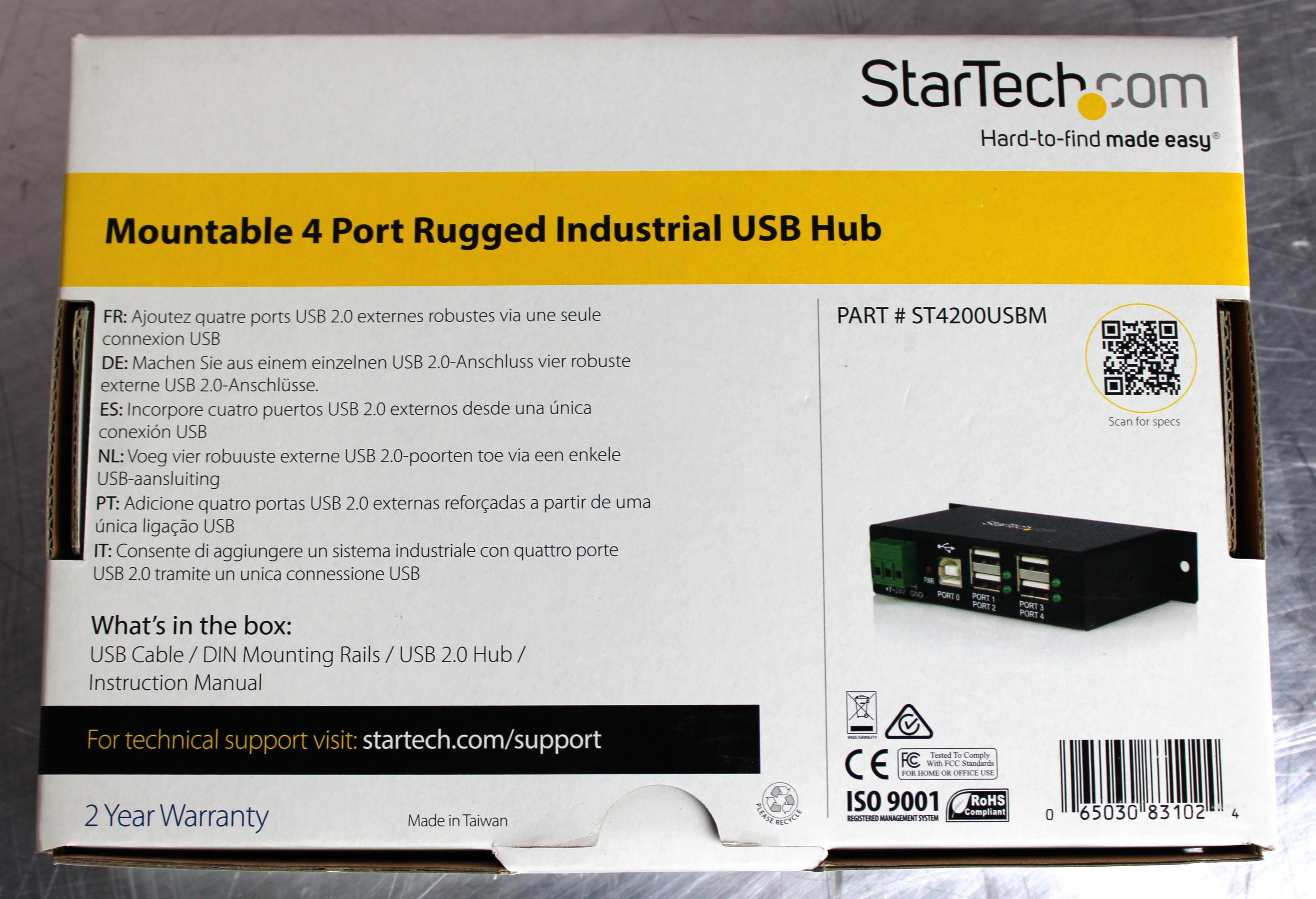 REUZEit - StarTech USB Hub 4 Port ST4200USBM USB 2.0 Hub Terminal Connector