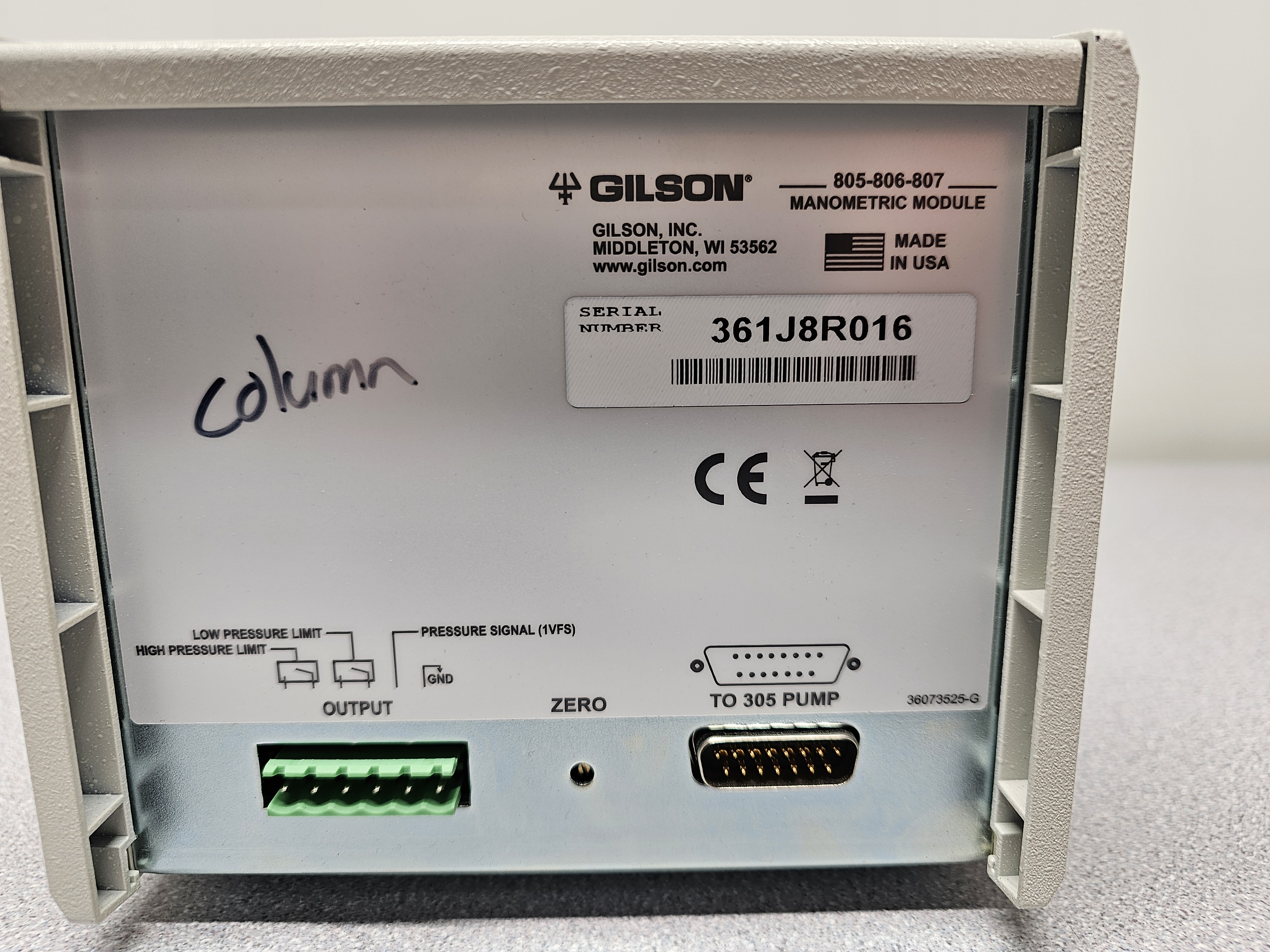 REUZEit - Gilson 806 Manometric Module Analytical Liquids HPLC 0-50ml ...